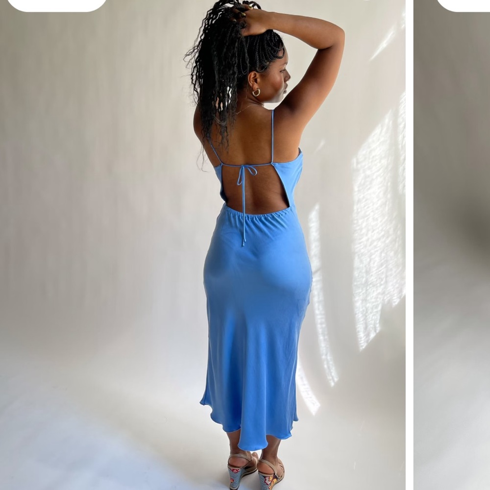 Djerf Avenue dream dress blue midi